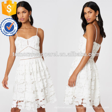 Последние дизайн белое кружево Раффлед мини-летнее платье для девочки сексуальное Производство Оптовая продажа женской одежды (TA0215D)